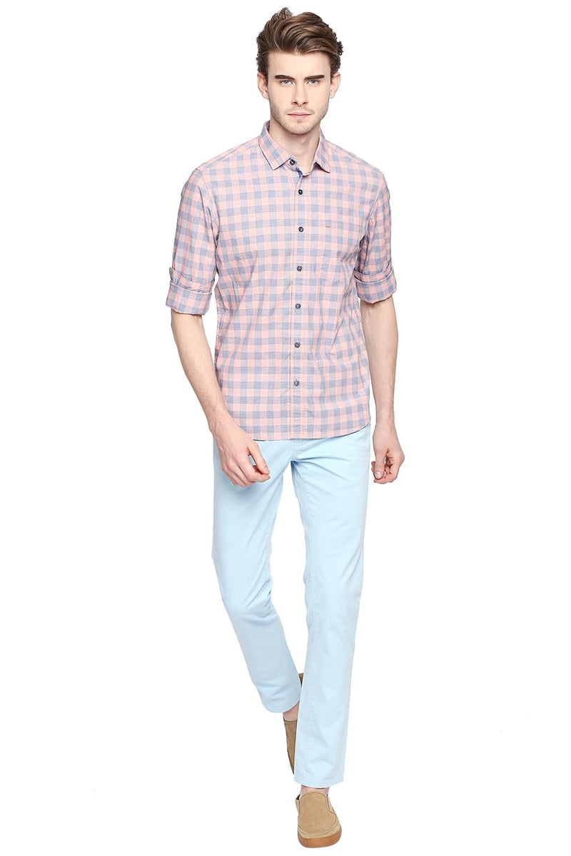 BASICS SLIM FIT CHECKS SHIRT