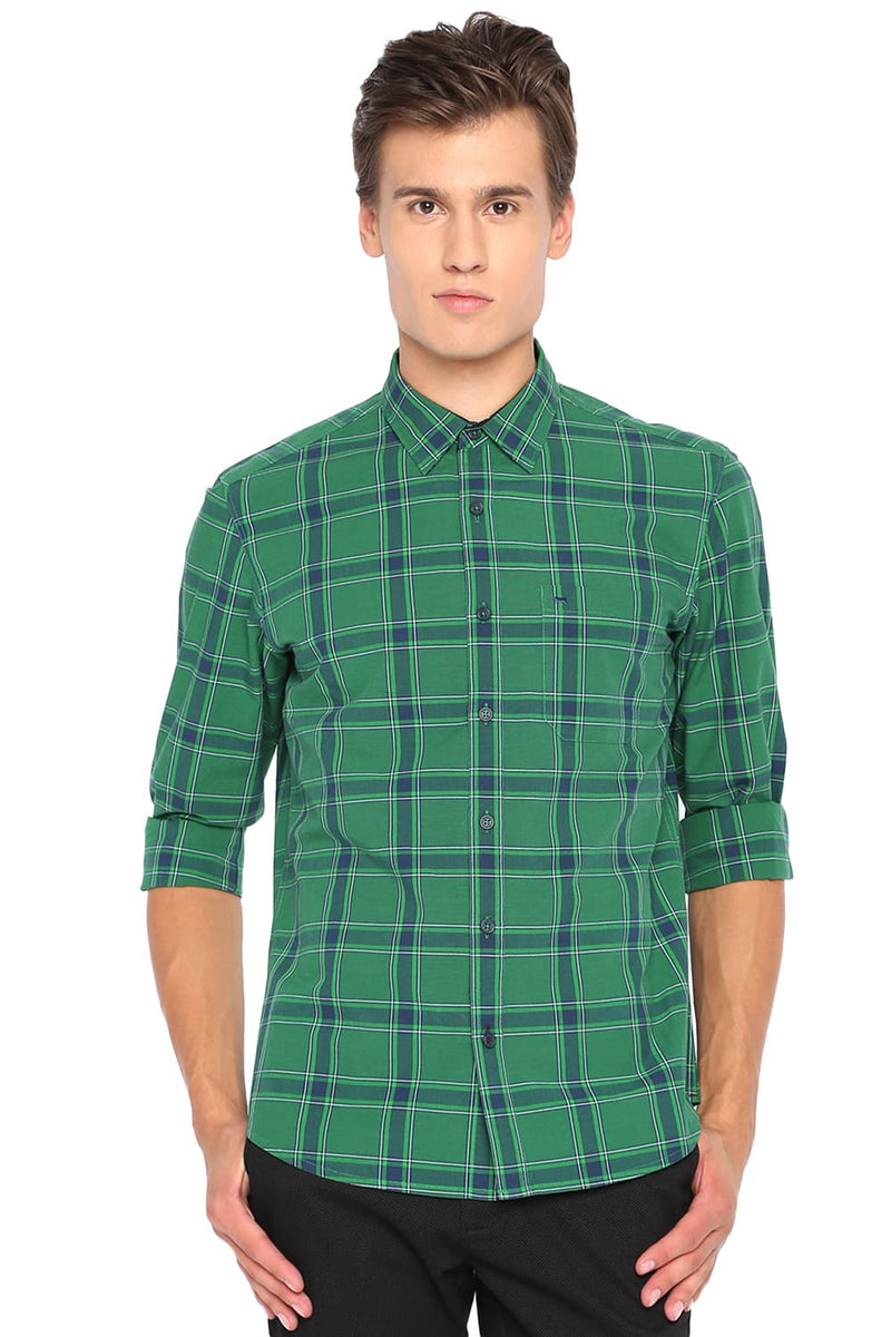 BASICS SLIM FIT CHECKS SHIRT