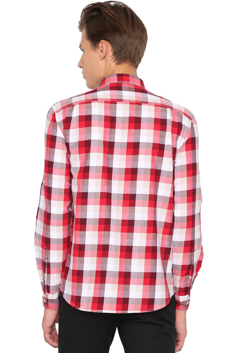 BASICS SLIM FIT CHECKS SHIRT