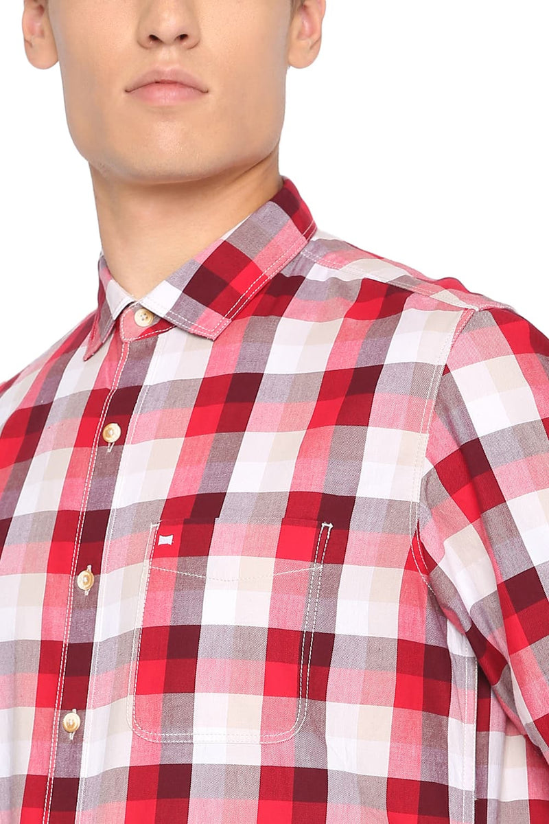 BASICS SLIM FIT CHECKS SHIRT