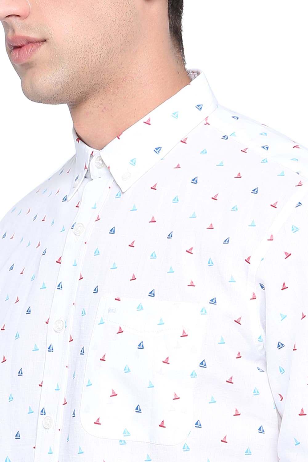 BASICS SLIM FIT PRINTED SHIRT