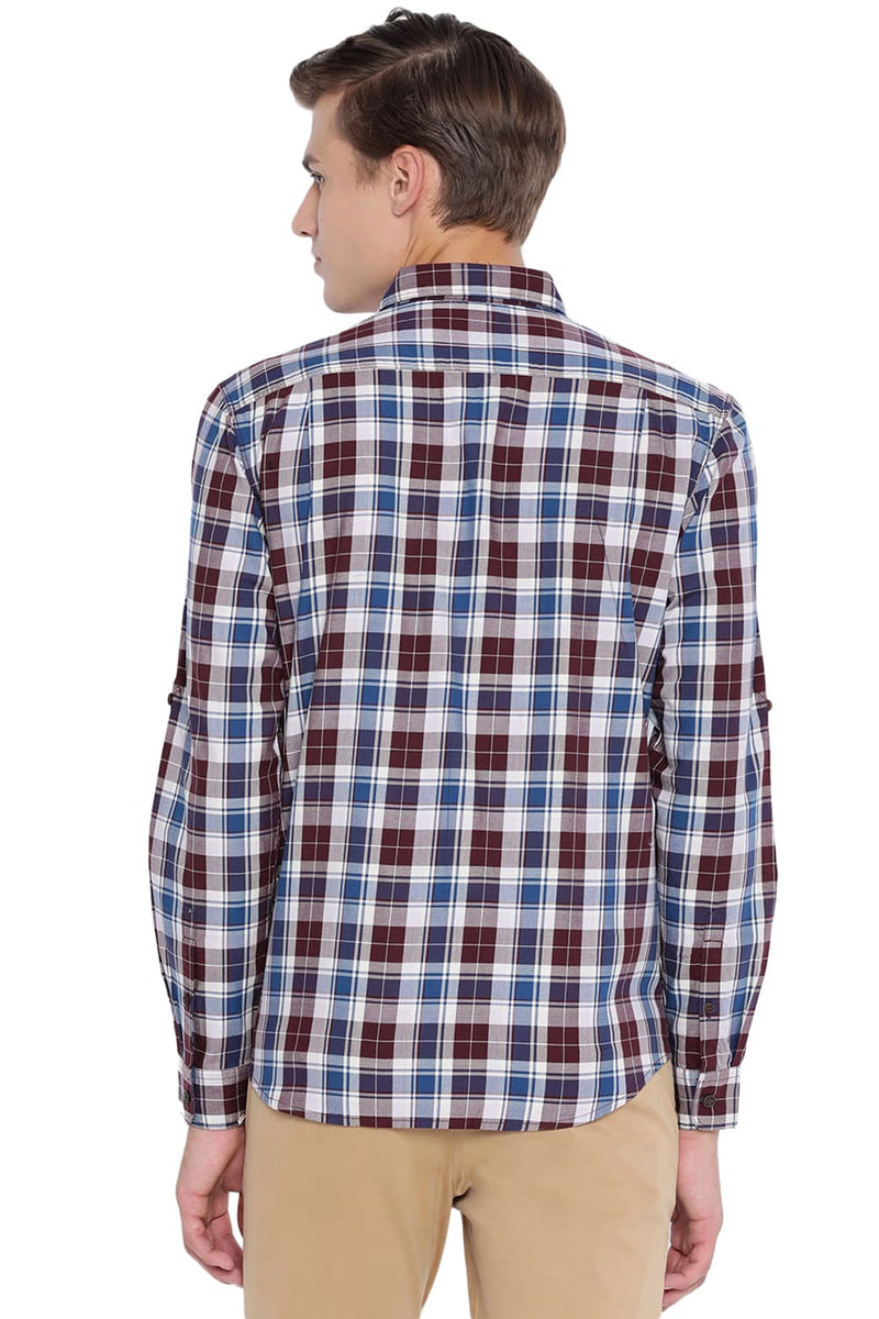 BASICS SLIM FIT CHECKS SHIRT