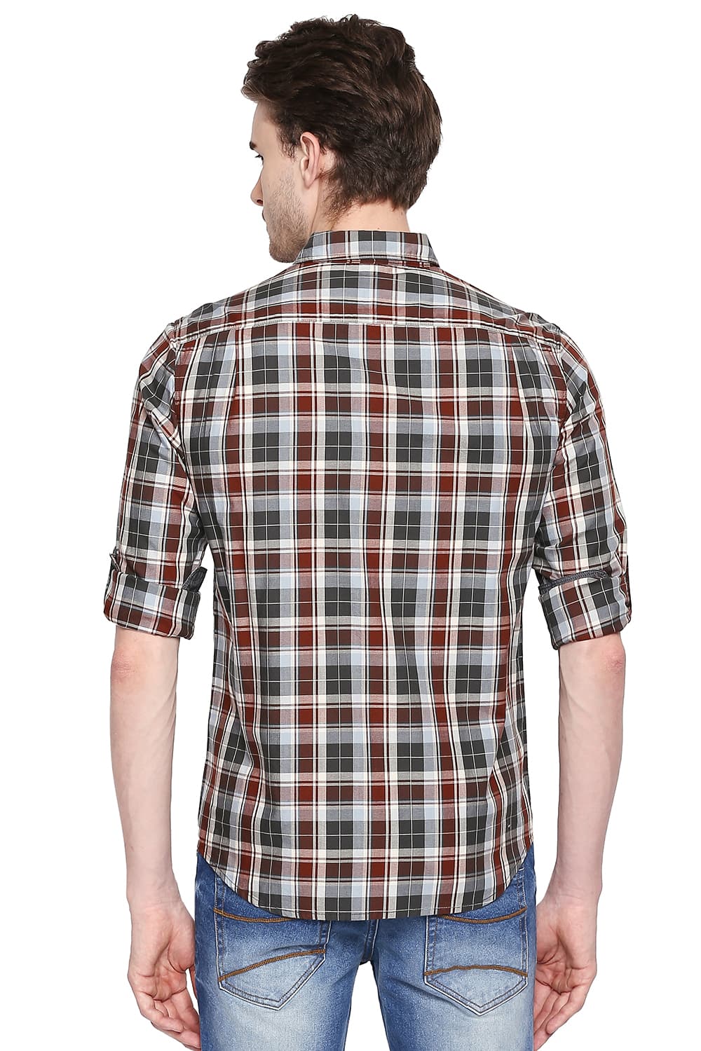 BASICS SLIM FIT CHECKS SHIRT