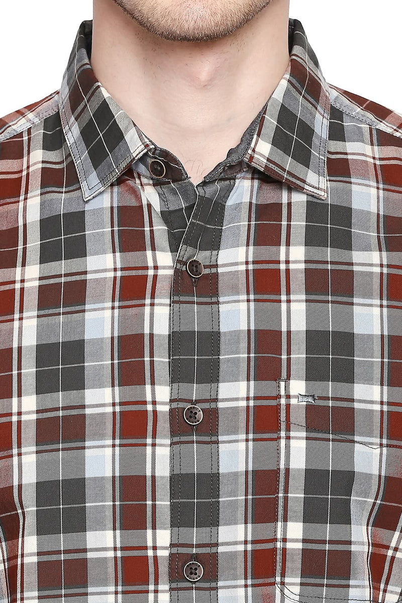 BASICS SLIM FIT CHECKS SHIRT