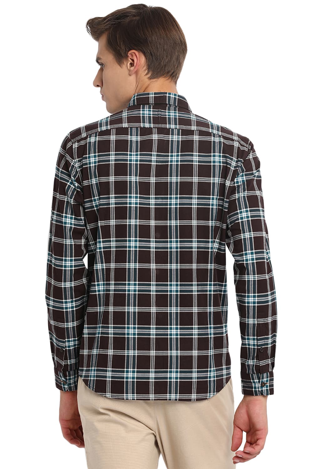 BASICS SLIM FIT CHECKS SHIRT