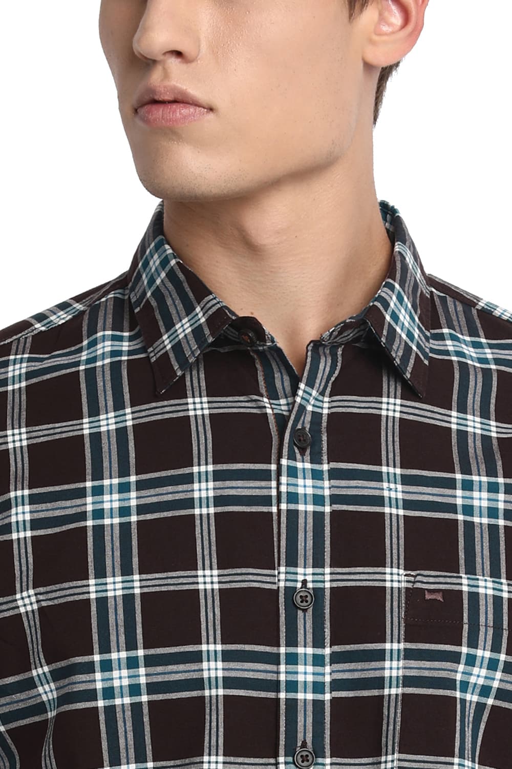 BASICS SLIM FIT CHECKS SHIRT