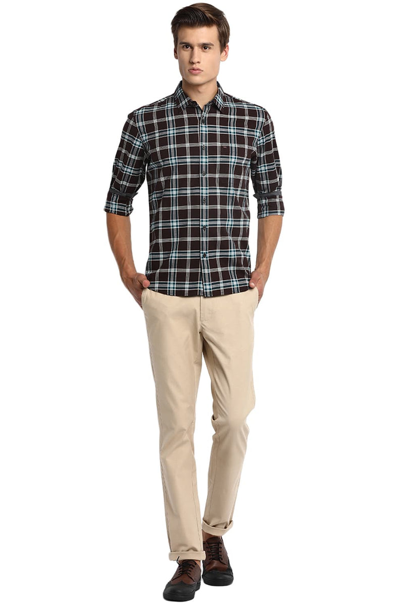 BASICS SLIM FIT CHECKS SHIRT