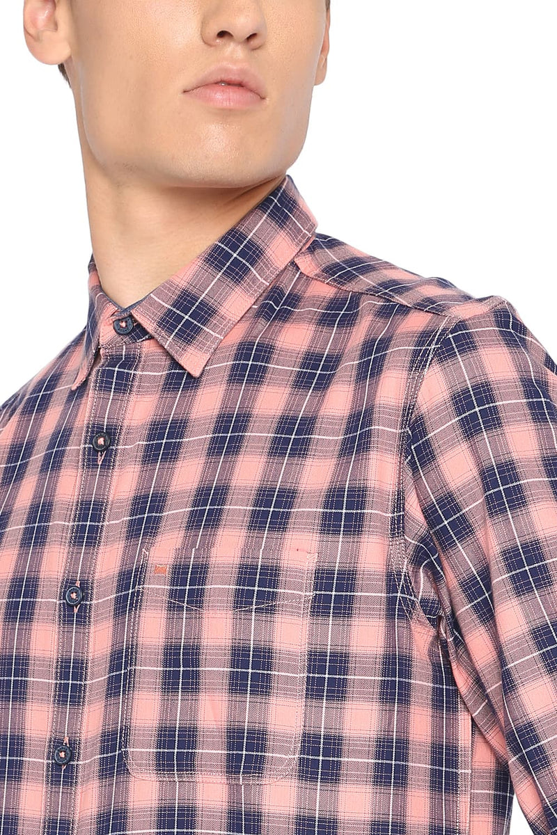 BASICS SLIM FIT CHECKS SHIRT