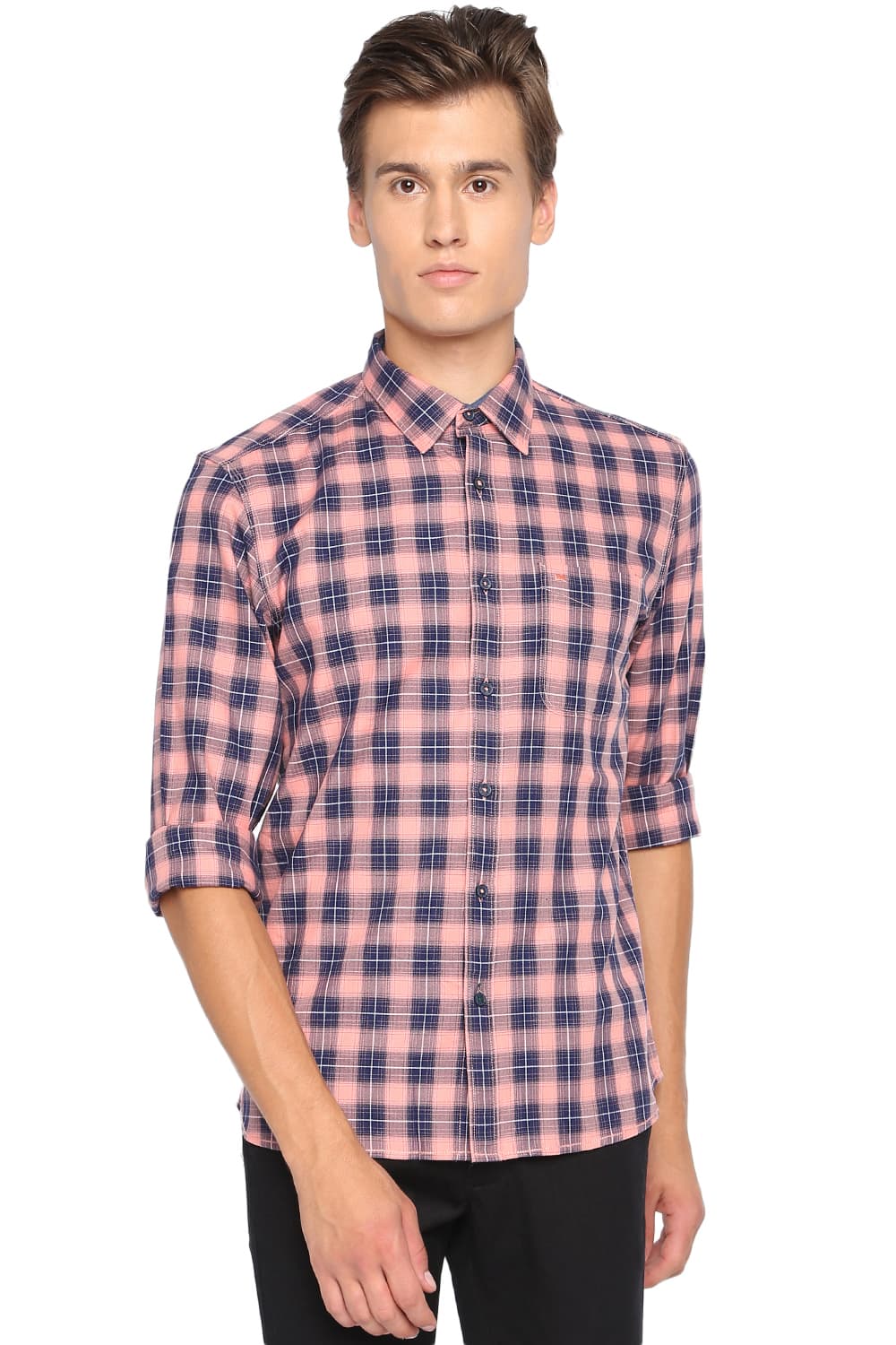 BASICS SLIM FIT CHECKS SHIRT