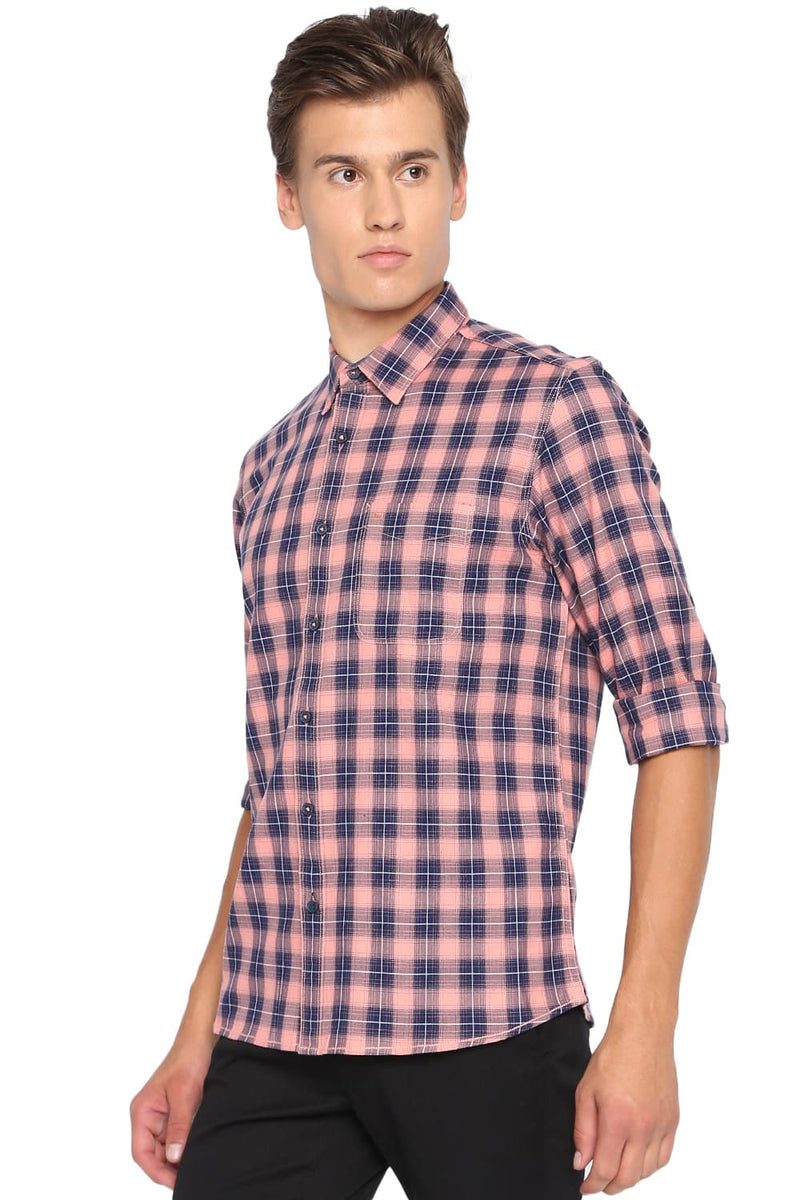 BASICS SLIM FIT CHECKS SHIRT