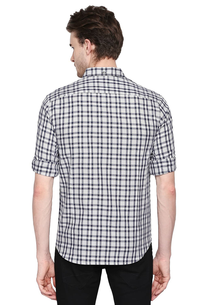 BASICS SLIM FIT CHECKS SHIRT