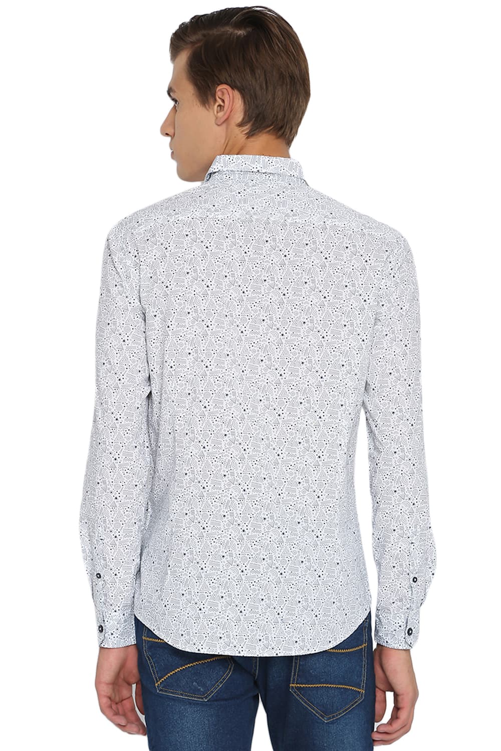 BASICS SLIM FIT PRINTED SHIRT