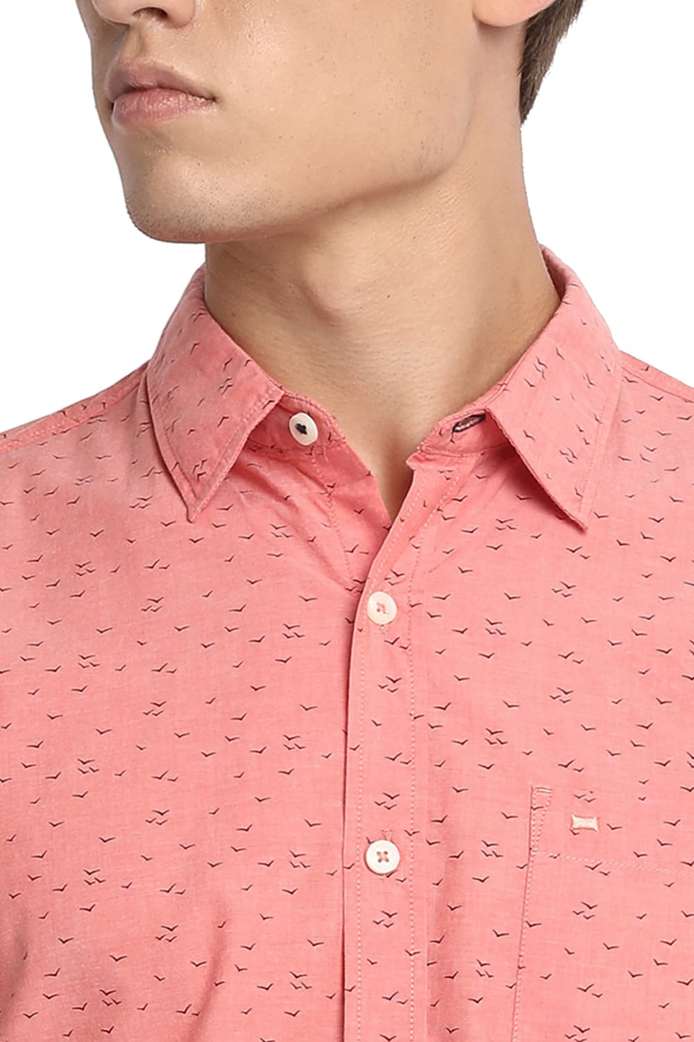 BASICS SLIM FIT PRINTED SHIRT