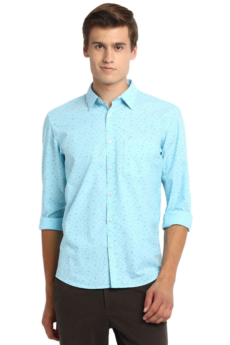 BASICS SLIM FIT PRINTED SHIRT