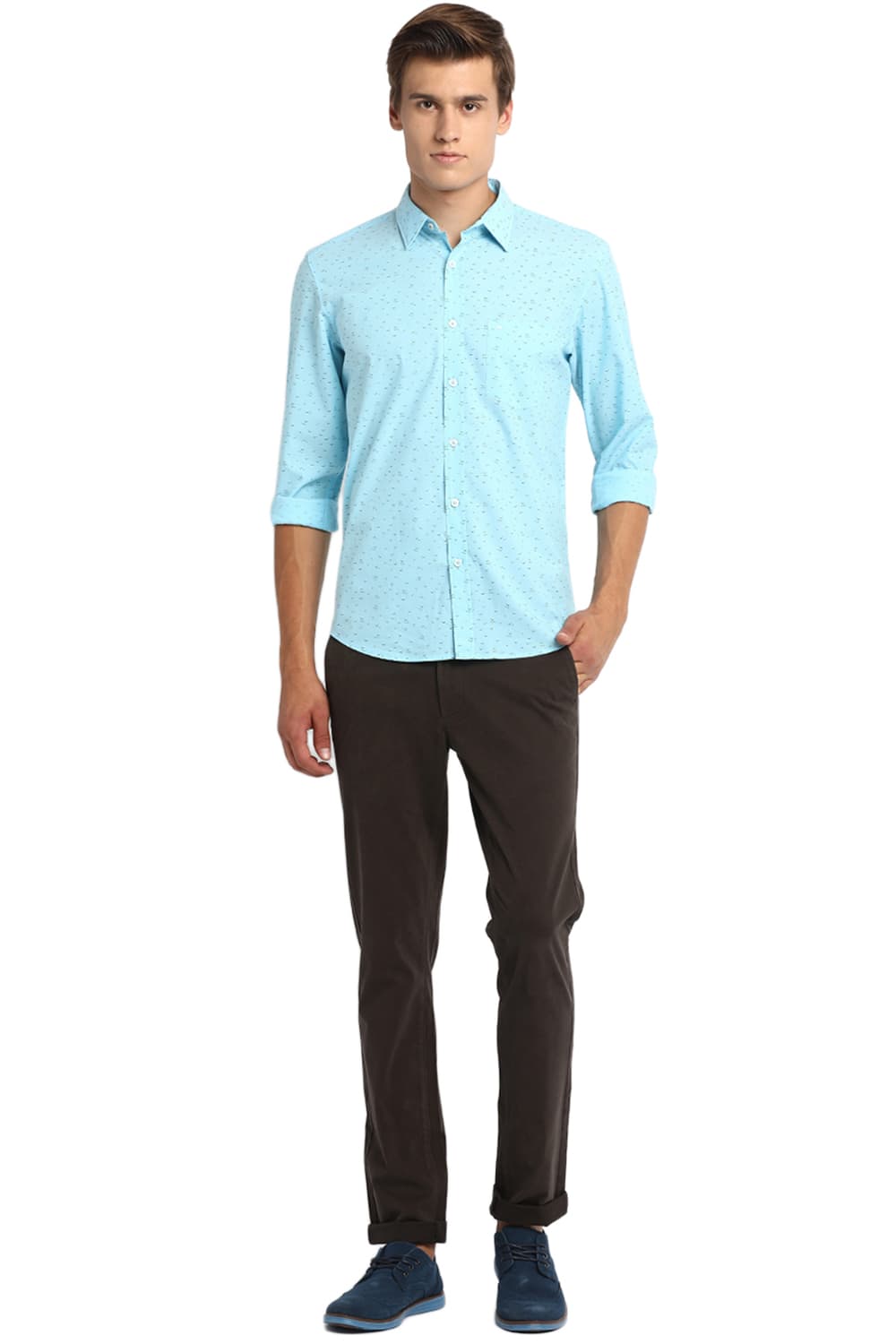 BASICS SLIM FIT PRINTED SHIRT