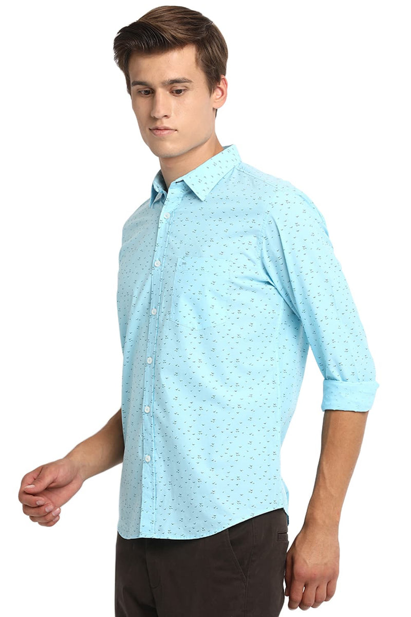 BASICS SLIM FIT PRINTED SHIRT