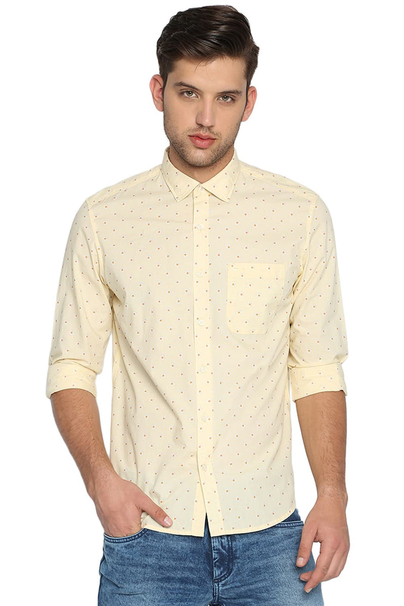 BASICS SLIM FIT PRINTED SHIRT