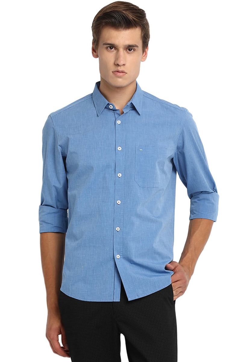 BASICS SLIM FIT FIL A FIL SHIRT