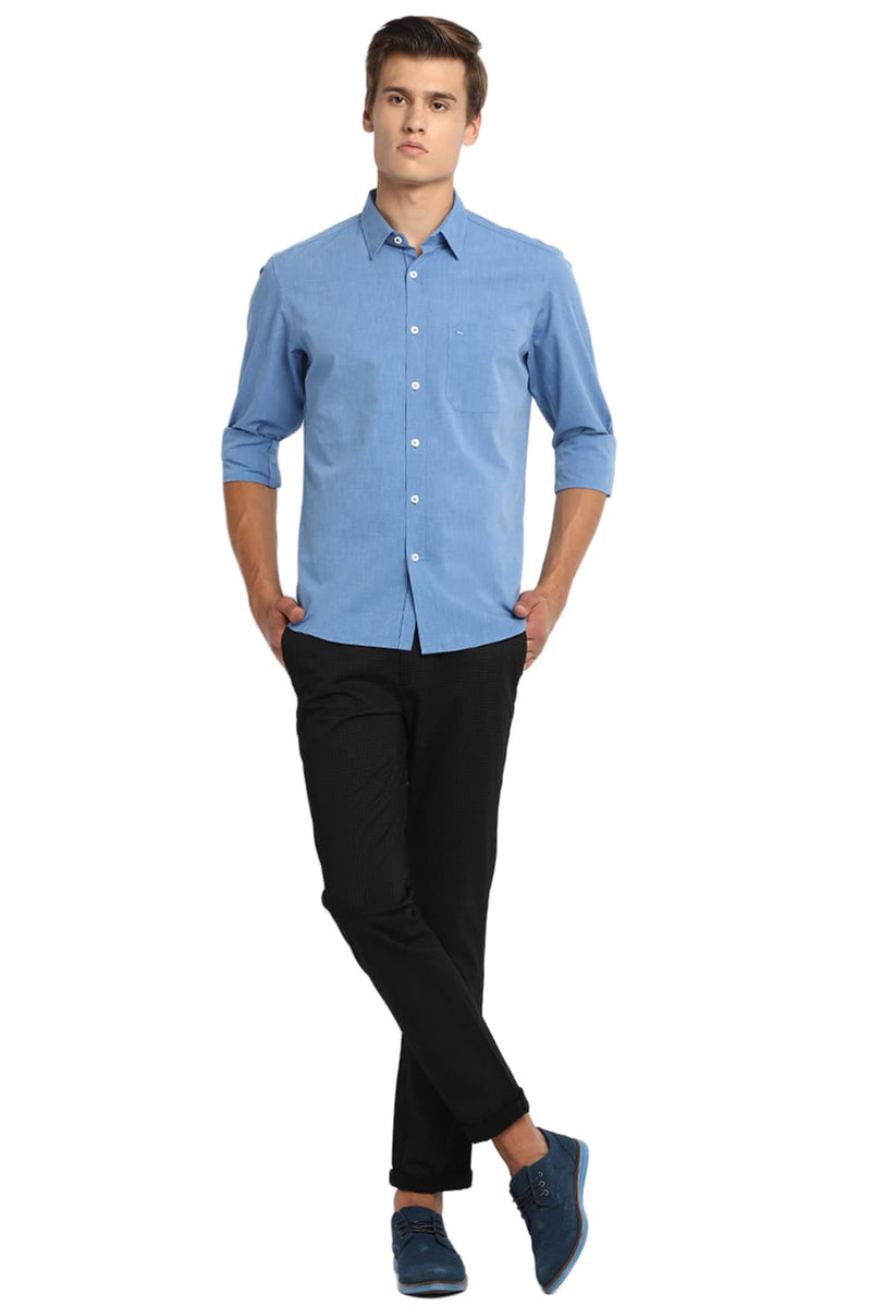 BASICS SLIM FIT FIL A FIL SHIRT