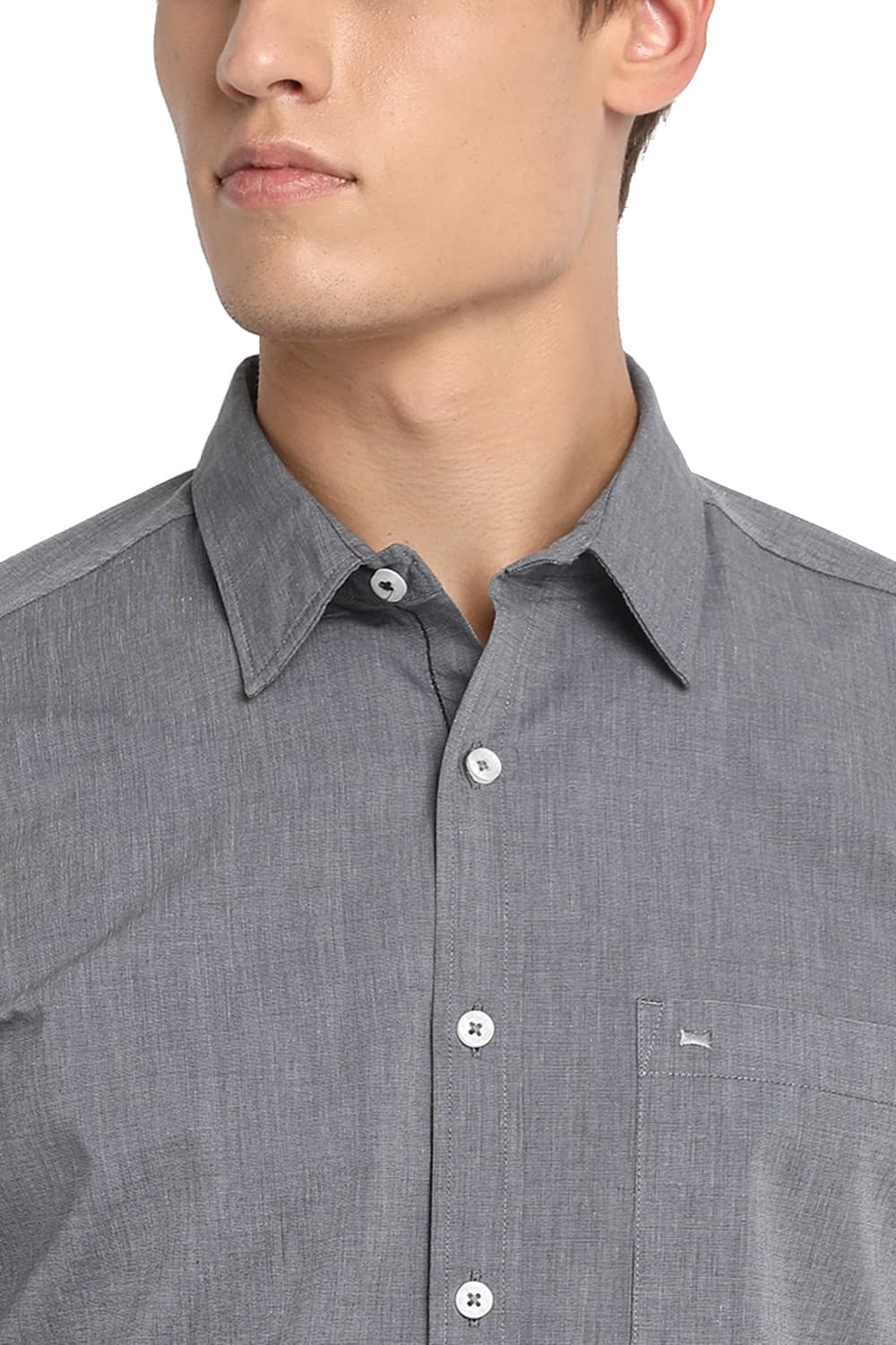 BASICS SLIM FIT FIL A FIL SHIRT