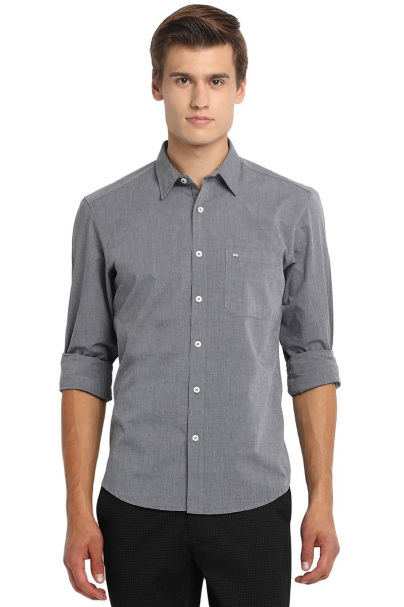 BASICS SLIM FIT FIL A FIL SHIRT