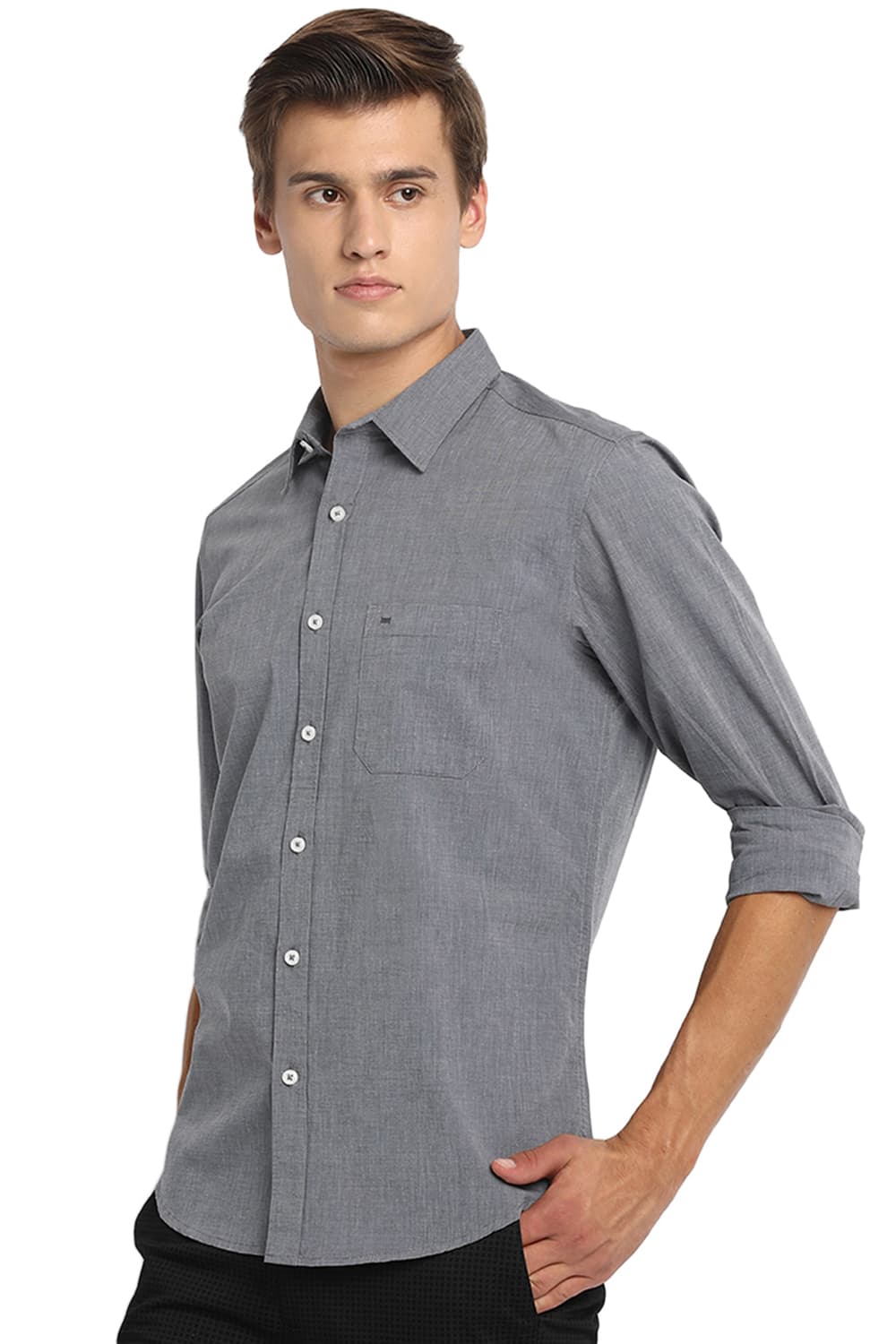 BASICS SLIM FIT FIL A FIL SHIRT