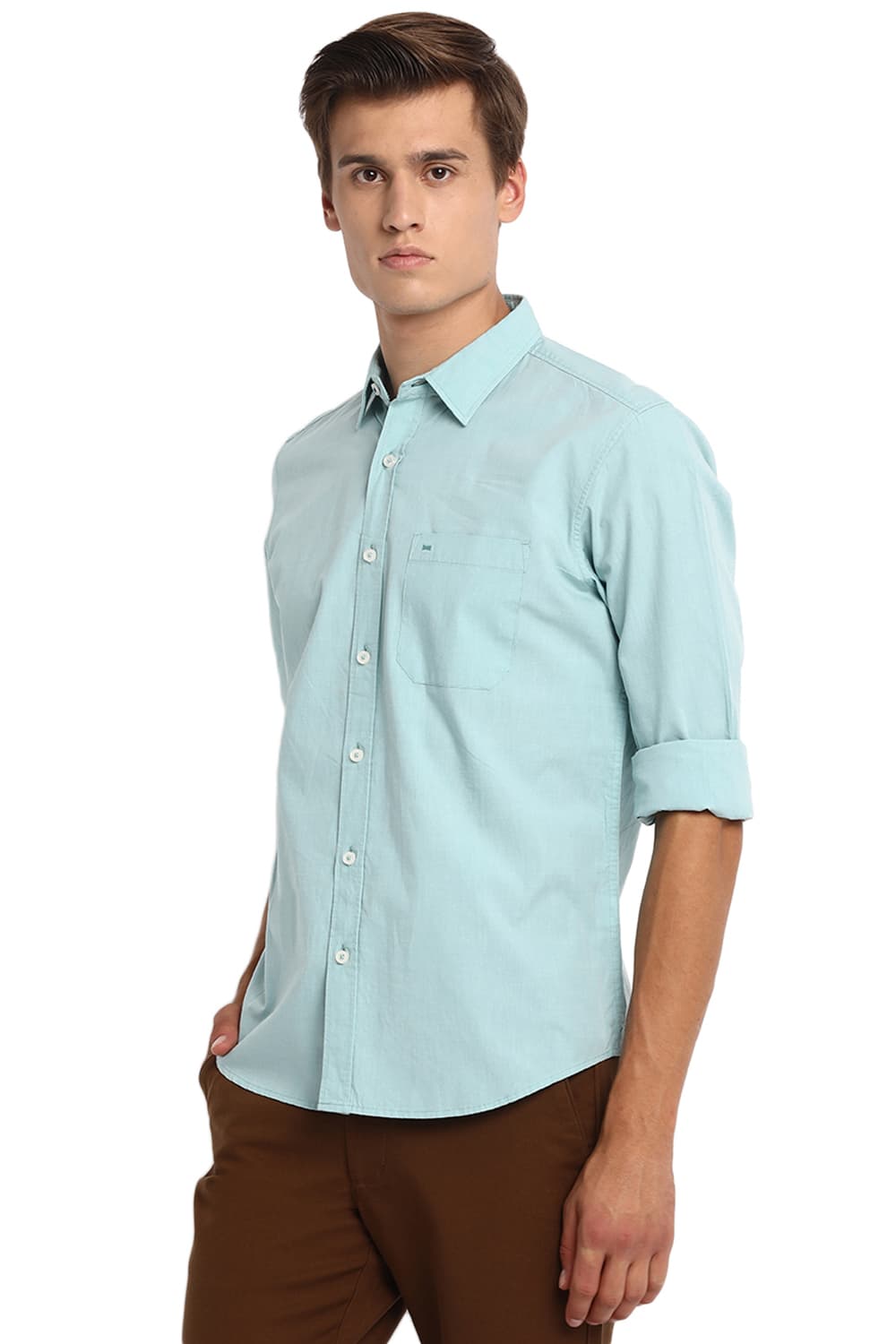 BASICS SLIM FIT FIL A FIL SHIRT