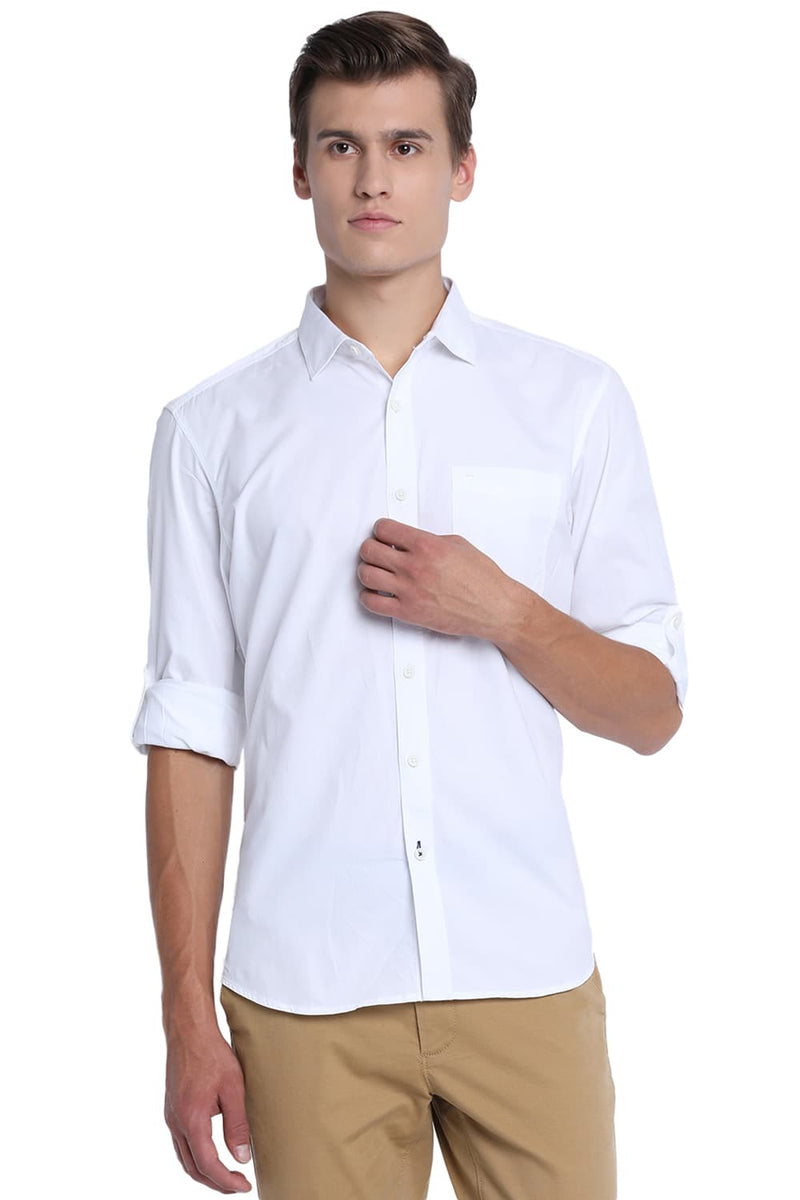 BASICS SLIM FIT TWILL SHIRT