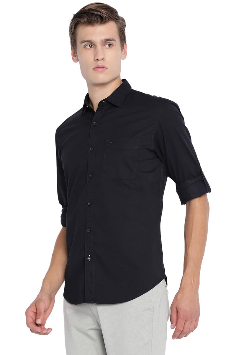 BASICS SLIM FIT TWILL SHIRT