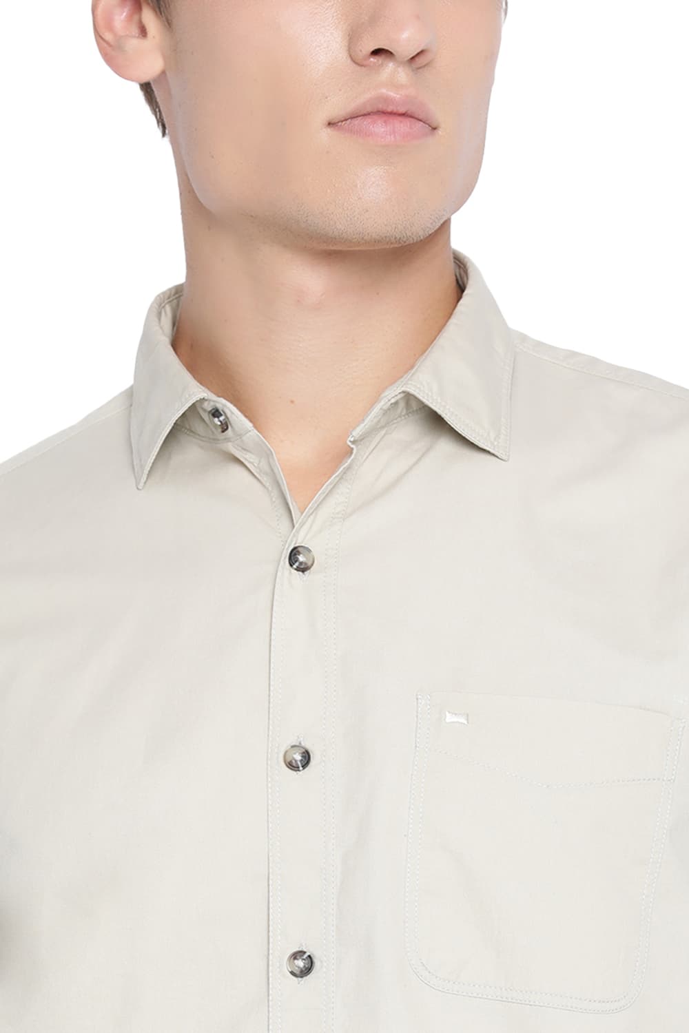 BASICS SLIM FIT TWILL SHIRT