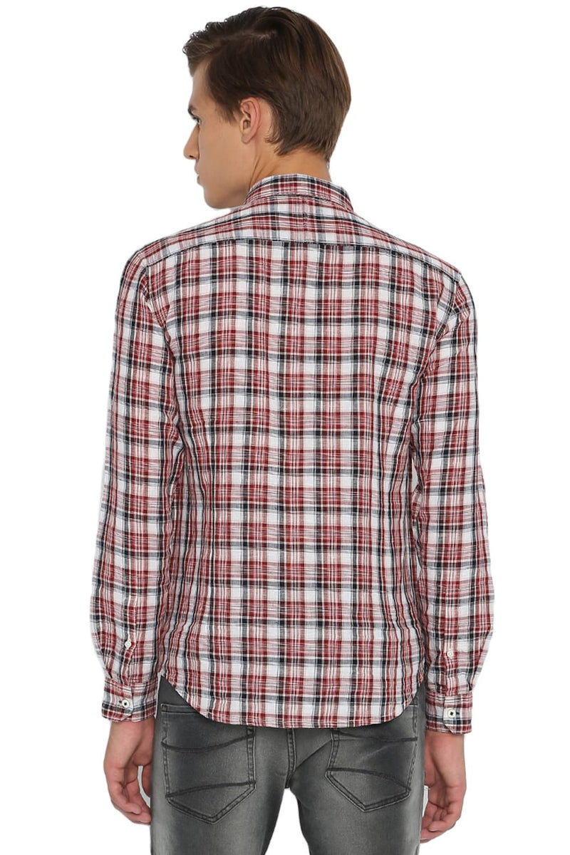 BASICS SLIM FIT CHECKS SHIRT