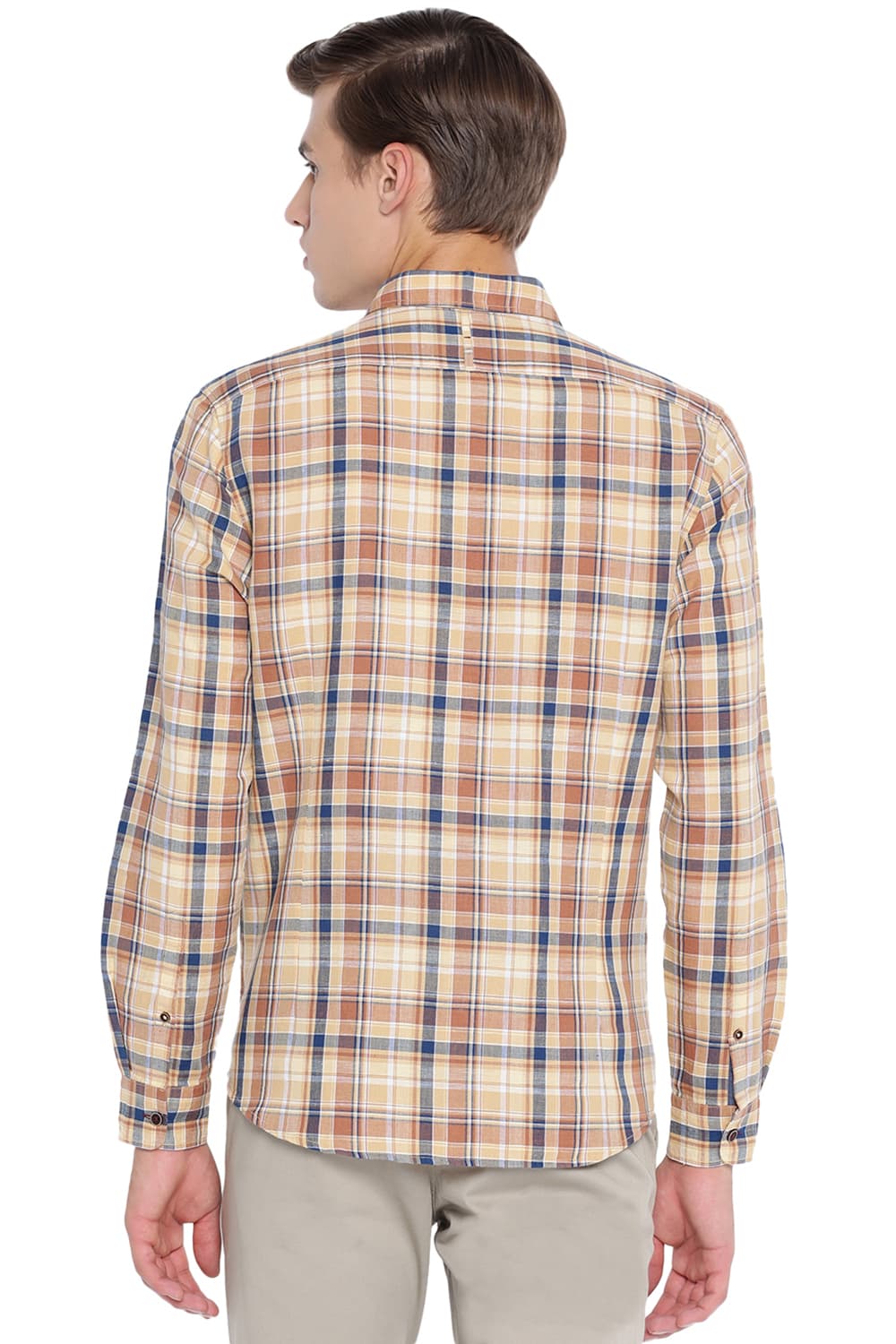 BASICS SLIM FIT CHECKS SHIRT