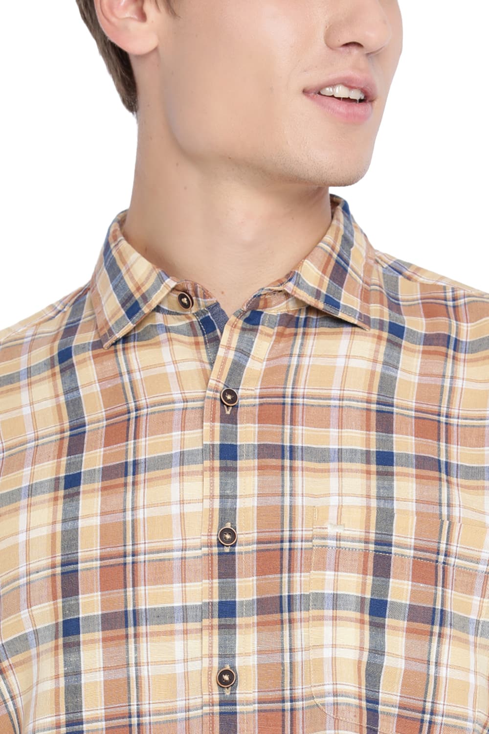 BASICS SLIM FIT CHECKS SHIRT