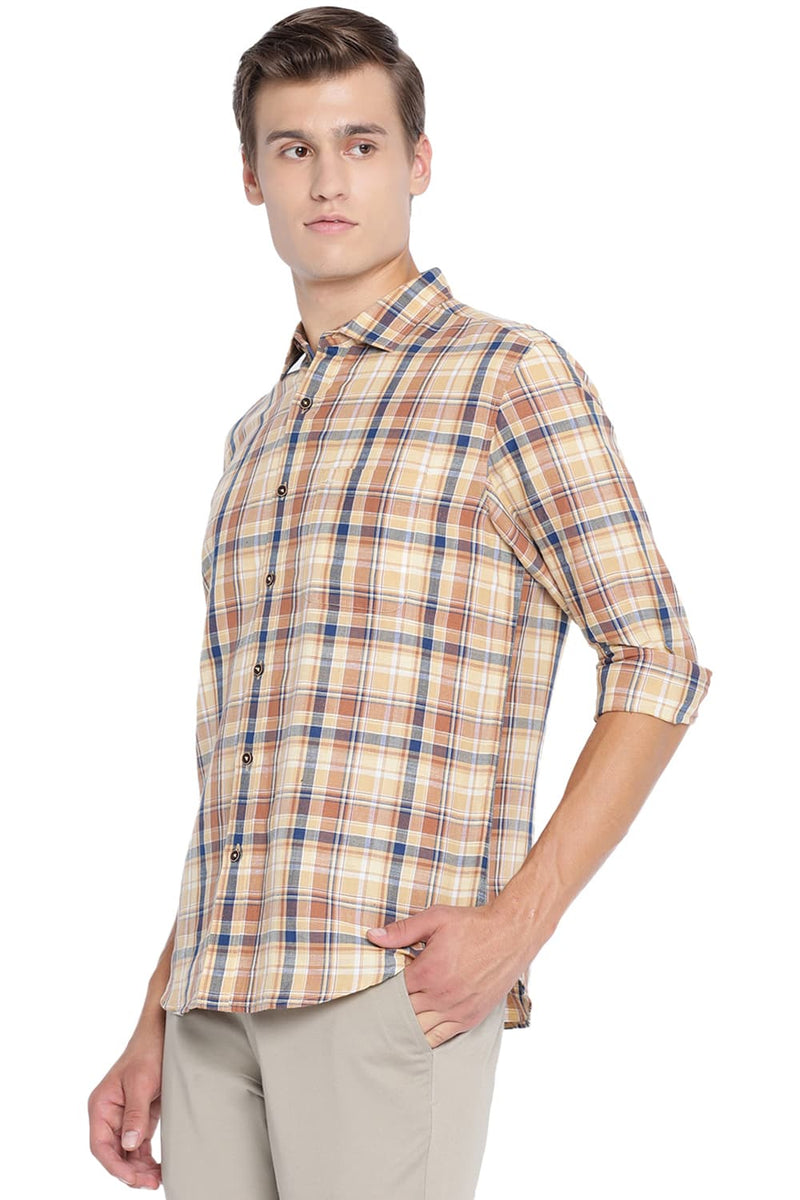 BASICS SLIM FIT CHECKS SHIRT