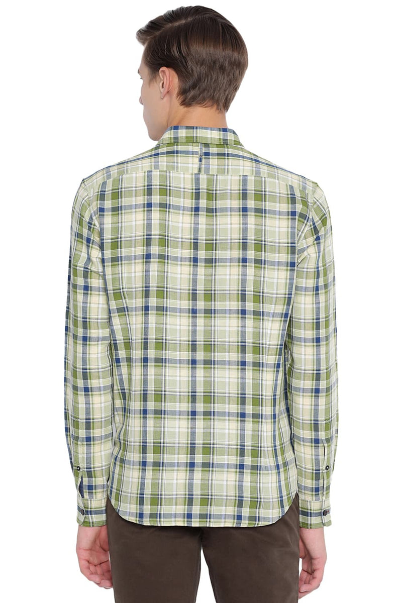 BASICS SLIM FIT CHECKS SHIRT