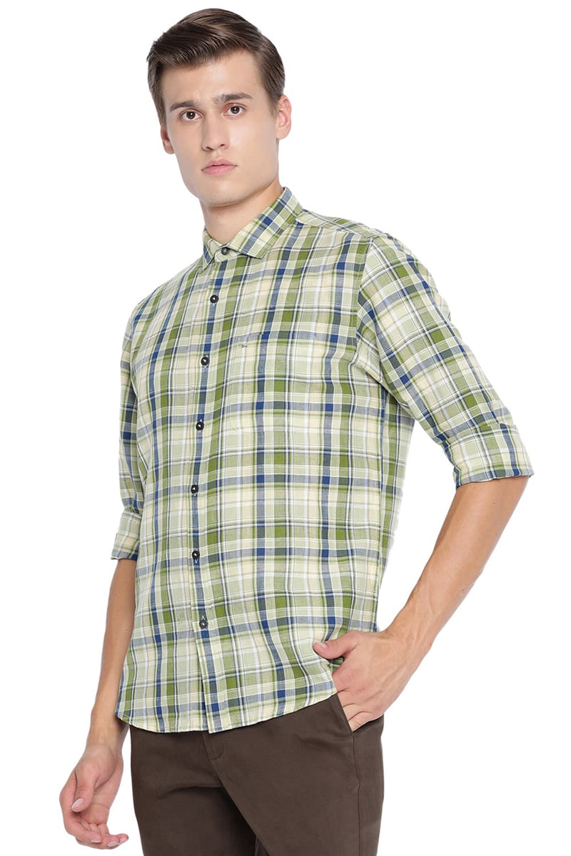 BASICS SLIM FIT CHECKS SHIRT