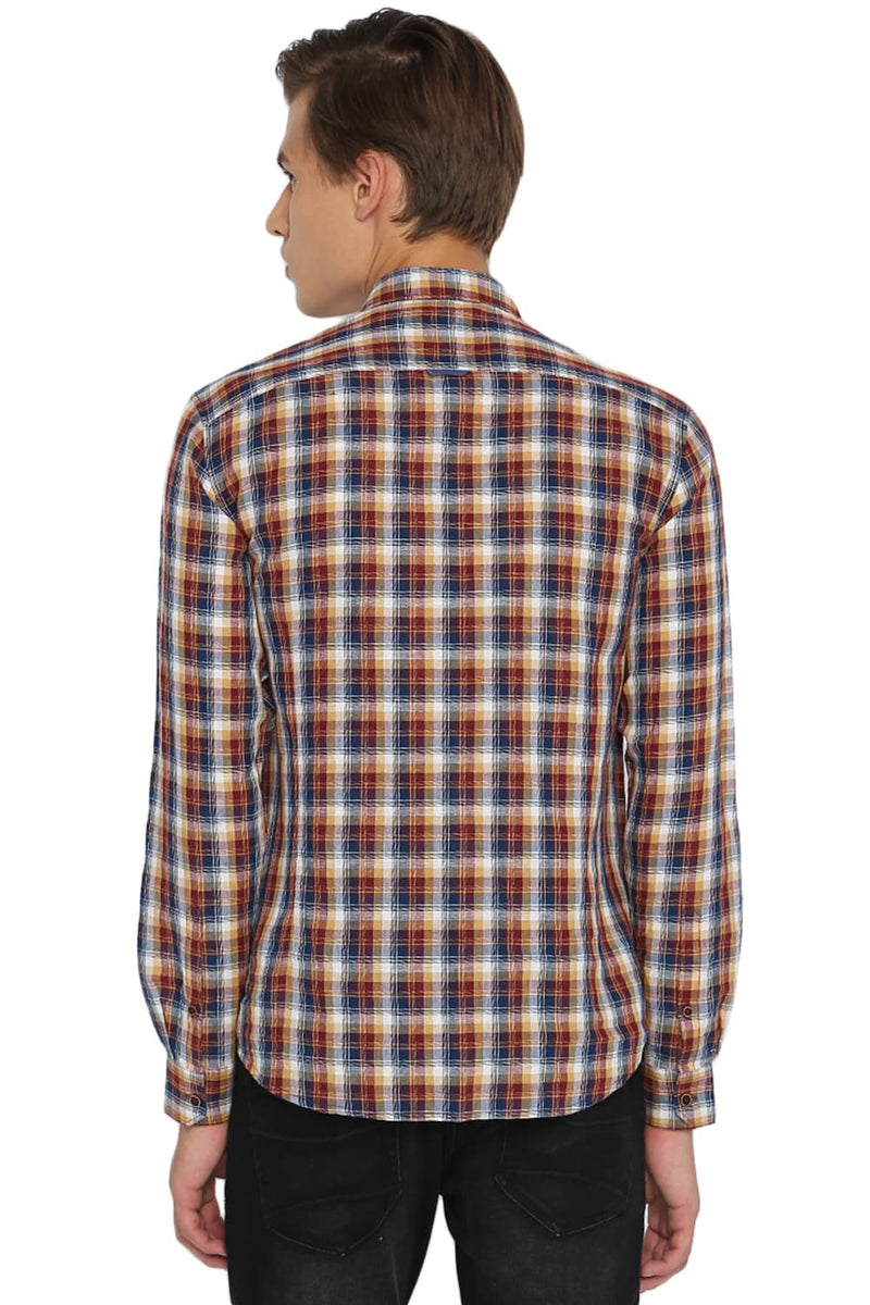 BASICS SLIM FIT CHECKS SHIRT