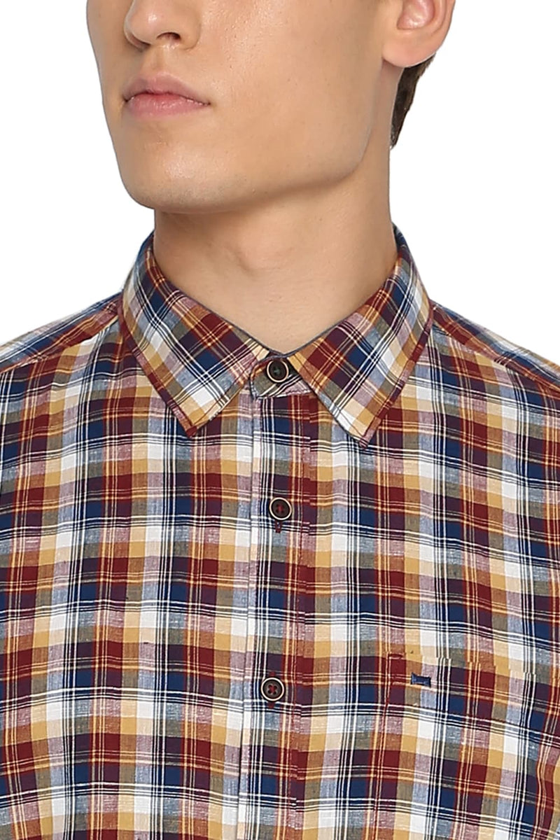 BASICS SLIM FIT CHECKS SHIRT