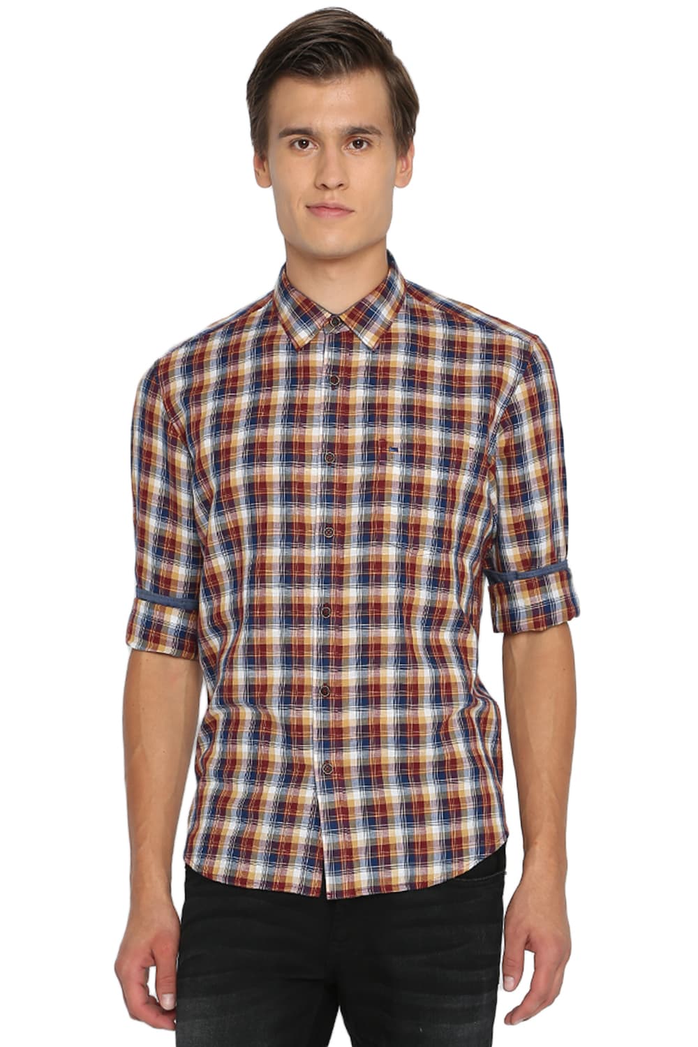 BASICS SLIM FIT CHECKS SHIRT