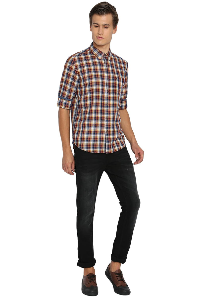 BASICS SLIM FIT CHECKS SHIRT