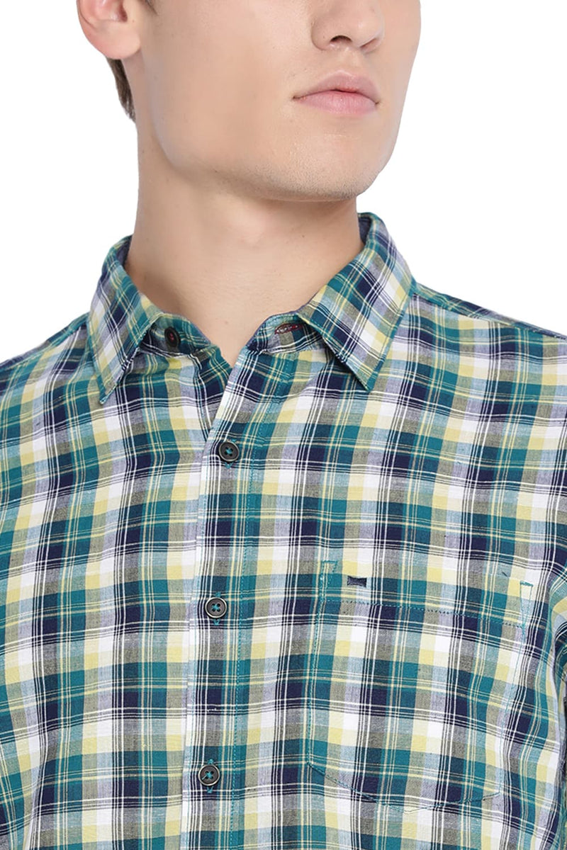 BASICS SLIM FIT CHECKS SHIRT