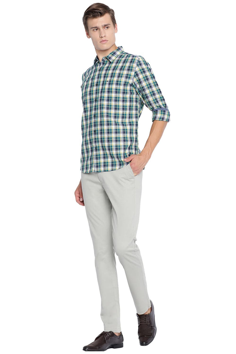 BASICS SLIM FIT CHECKS SHIRT