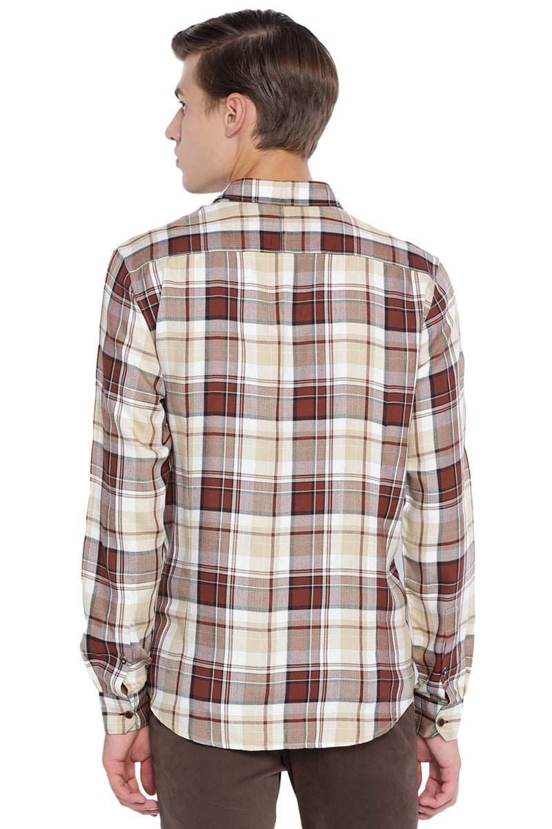 BASICS SLIM FIT CHECKS SHIRT