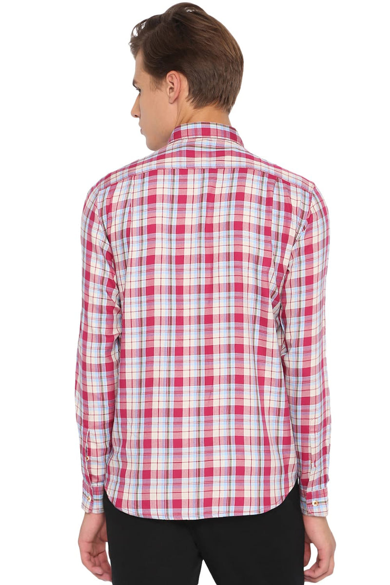 BASICS SLIM FIT CHECKS SHIRT