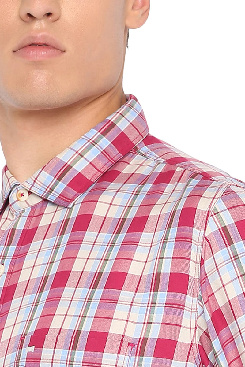 BASICS SLIM FIT CHECKS SHIRT