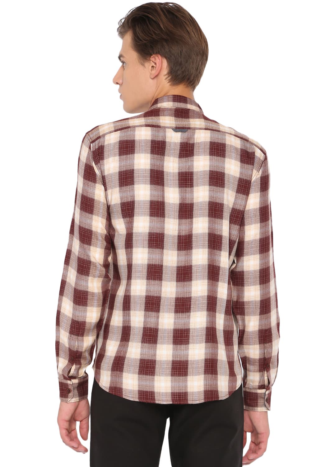 BASICS SLIM FIT CHECKS SHIRT