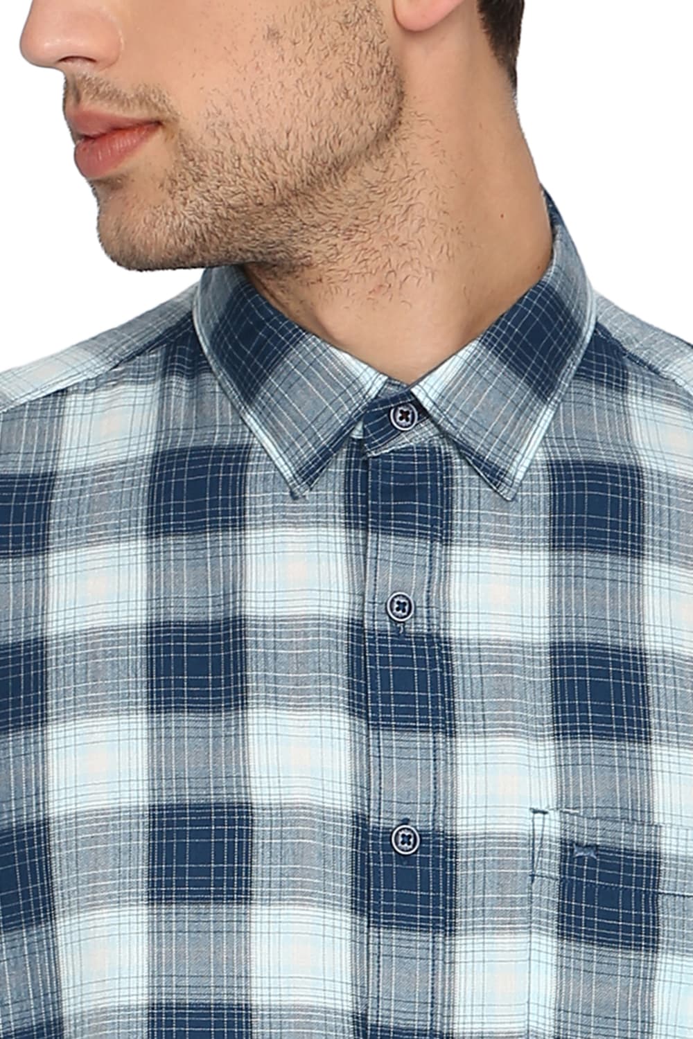 BASICS SLIM FIT CHECKS SHIRT