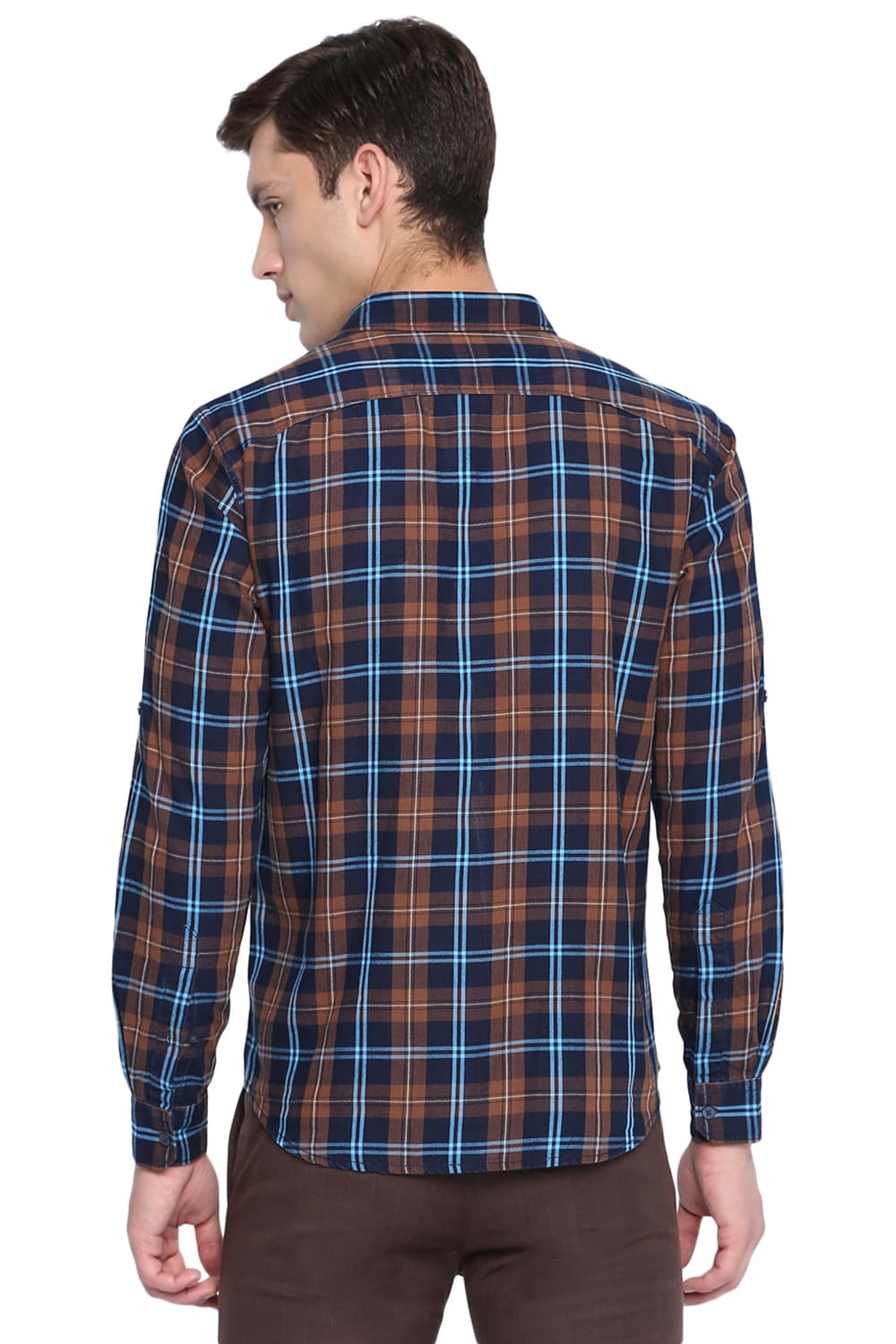 BASICS SLIM FIT CHECKS SHIRT