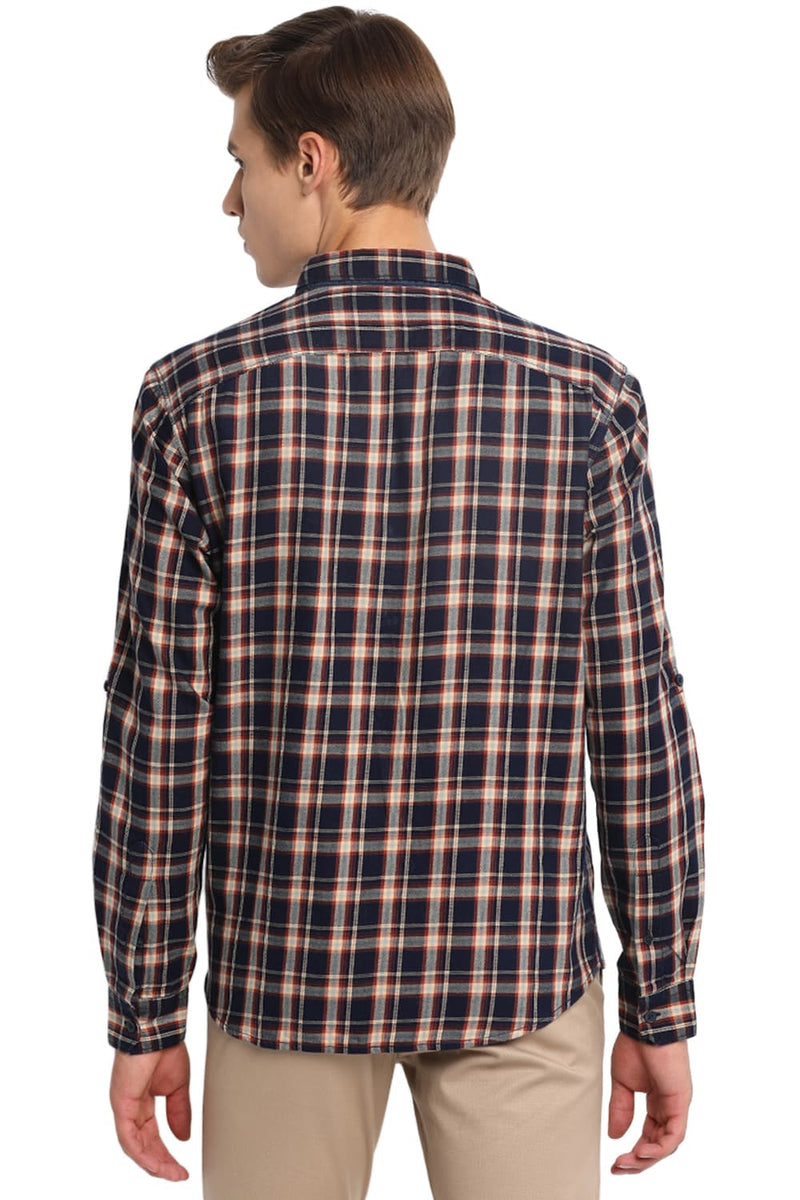 BASICS SLIM FIT CHECKS SHIRT