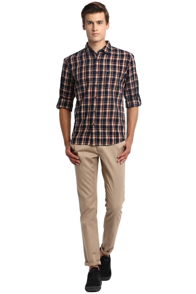 BASICS SLIM FIT CHECKS SHIRT